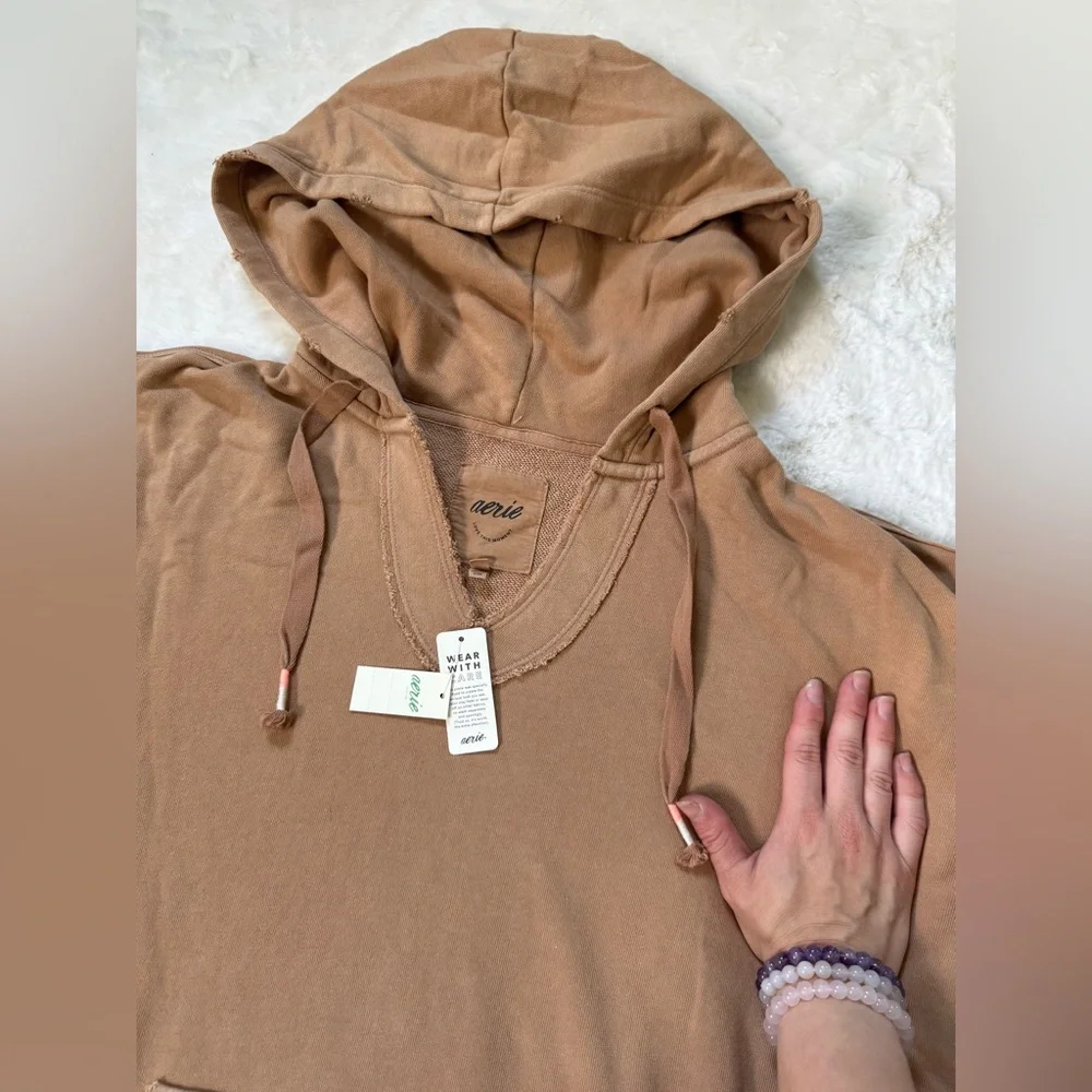 NWT Aerie Tan Hoodie OVERSIZED FIT - Picture 4 of 6